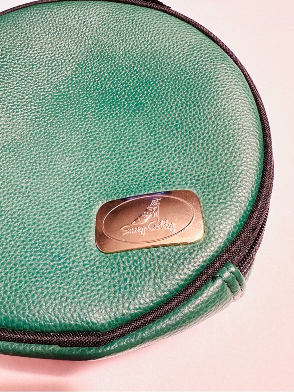 Sassy Caddy Emerald Green Round Golf Ball Top-Handle Purse Handbag - Picture 4 of 7